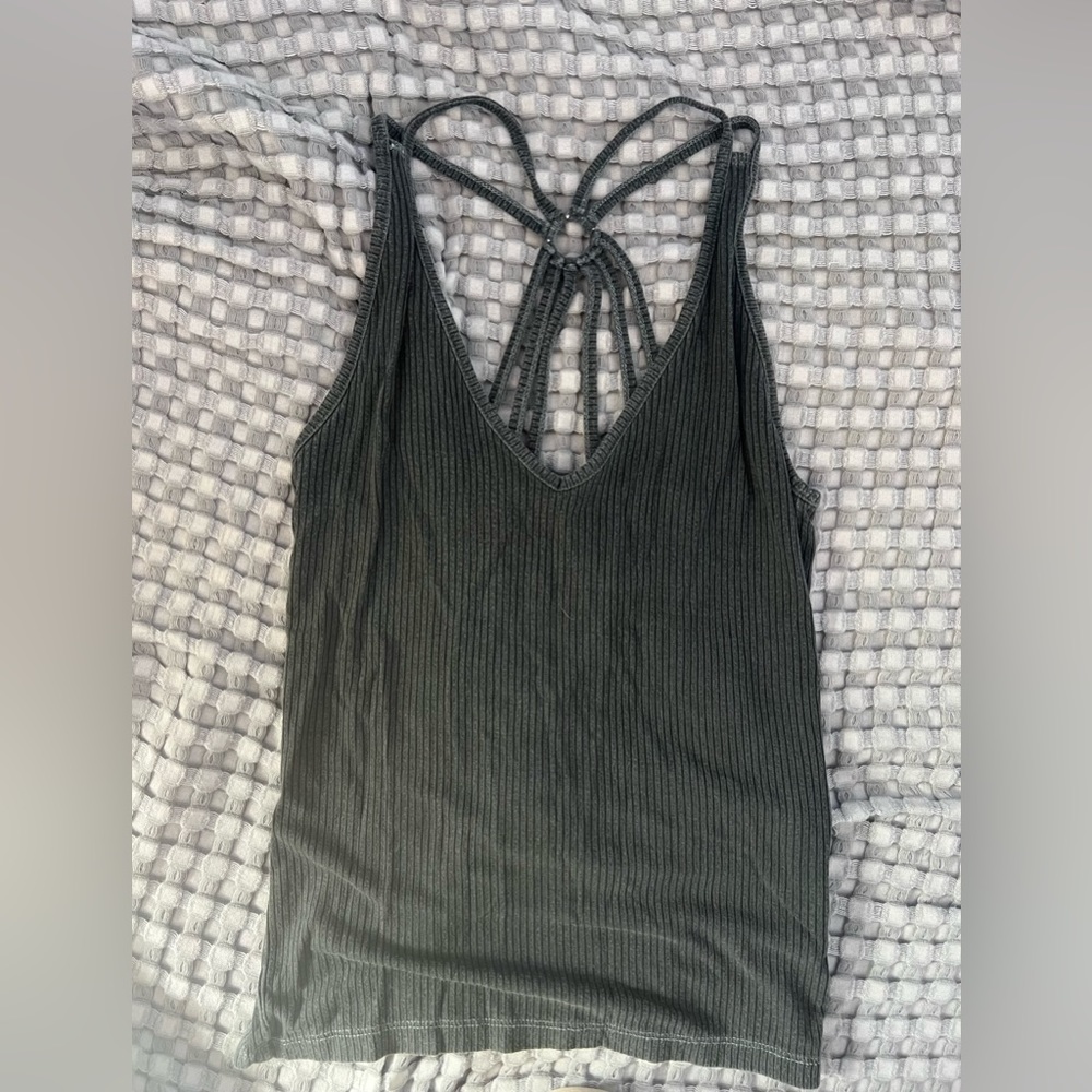 Greenish Gray American Eagle Raceback Tank